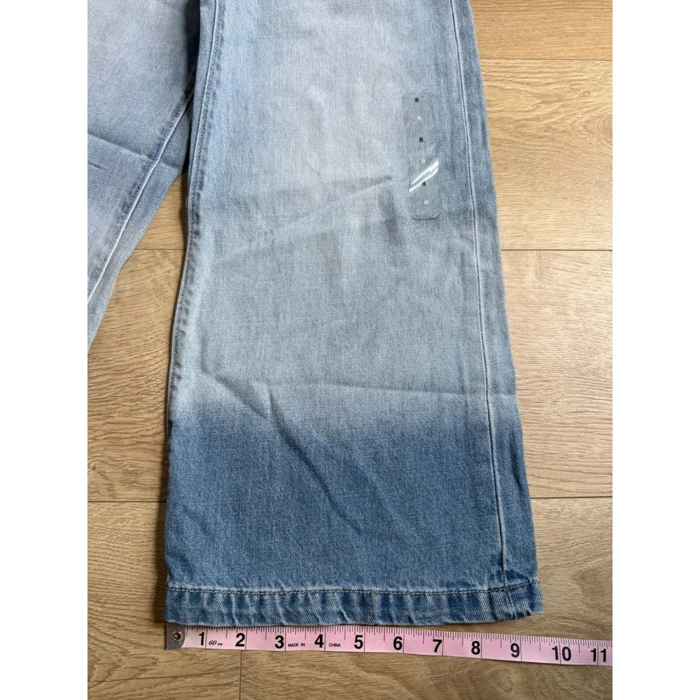 NWT Gap Kids high rise stride ankle wide leg jeans 100% cotton size 8